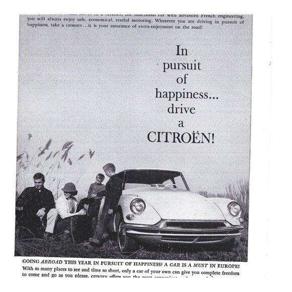 Vintage Citroën Advertisement Print Drive A Citroën Classic Car Ad 1959 - Picture 2 of 2